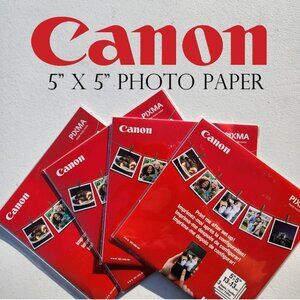New CANON PIXMA Photo Paper Bundle 5" x 5" 13mm x 13mm 12 Sheets Craft Art suppl